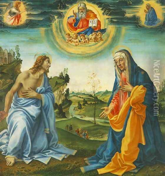 The Intervention of Christ and Mary Oil Painting - Filippino Lippi