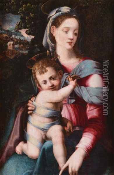 Madonna Con Il Bambin Gesu Oil Painting - Francesco del Brina