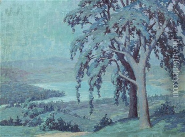 Landscape With A Tree Oil Painting - Frank Reed Whiteside