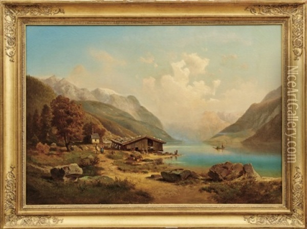 Partie Am Achensee In Tirol Oil Painting - Dedo Carmiencke