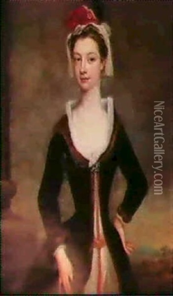 Portrait Of Elizabeth Cosby, Of Stradbally Hall, Ireland Oil Painting - Charles Jervas