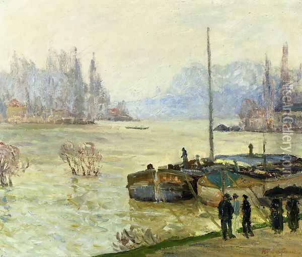 Flood (Joinville-le-Pont) Oil Painting - Maxime Maufra