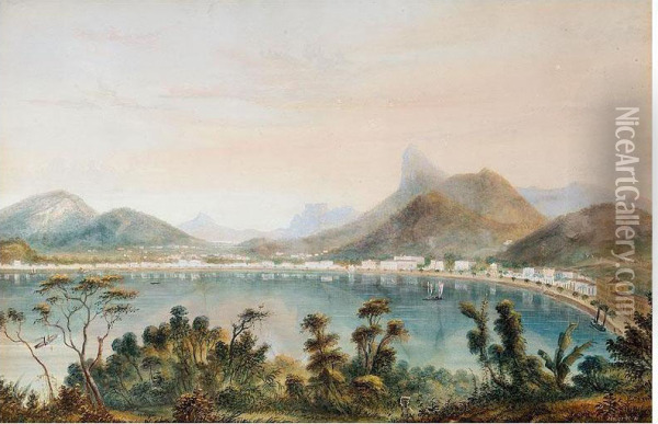 View At Rio De Janeiro This Lot Contains 1 Item(s). Oil Painting - Friedrich Hagedorn
