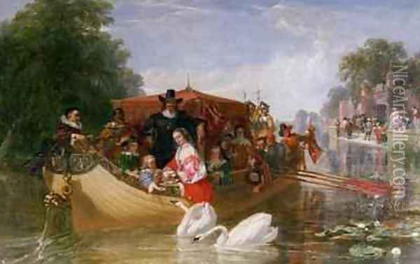 The Happier Days of Charles I Oil Painting - Frederick Goodall