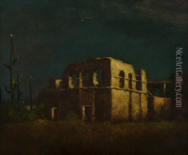 Mission Pueblitos, Arizona Oil Painting - Will Sparks