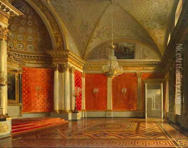The Peter's Room in the Winter Palace Oil Painting - Sergey Konstantinovich Zaryanko