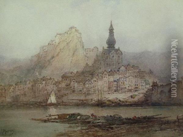 Dinant On The River Meuse Belgium Oil Painting - Paul Marny