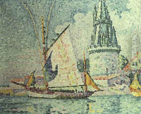 La Rochelle, the Quartermaster's Tower, 1927 Oil Painting - Paul Signac