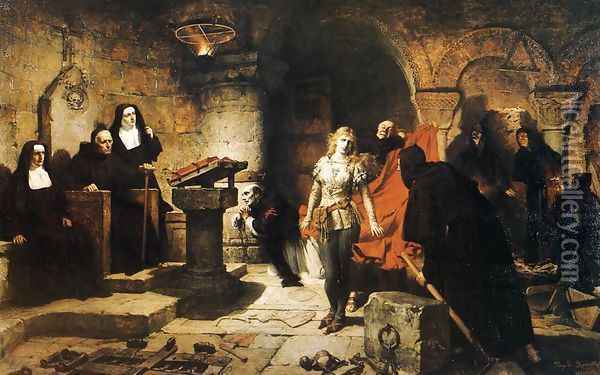 The Trial of Constance de Beverly Oil Painting - Toby Edward Rosenthal