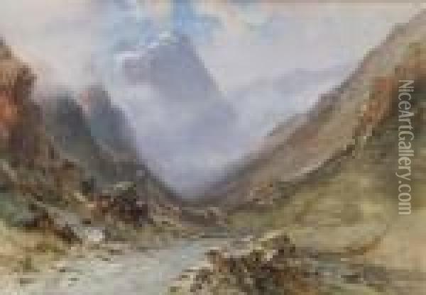 The Pass Of Glencoe Oil Painting - Thomas Miles Richardson