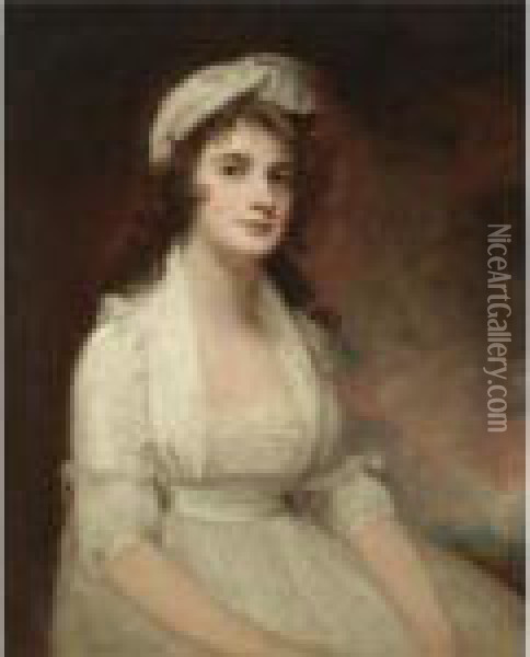 Portrait Of Miss Elizabeth Tighe Oil Painting - George Romney