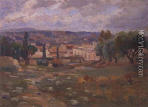 Chartreuse De Villeneuve Les Avignon Oil Painting - Abel Louis Alphonse Lauvray