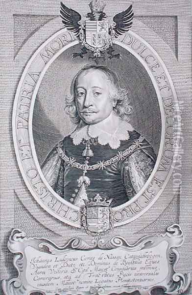 John Lewis 1590-1653 Count of Nassau Hadamar Oil Painting - Anselmus van Hulle