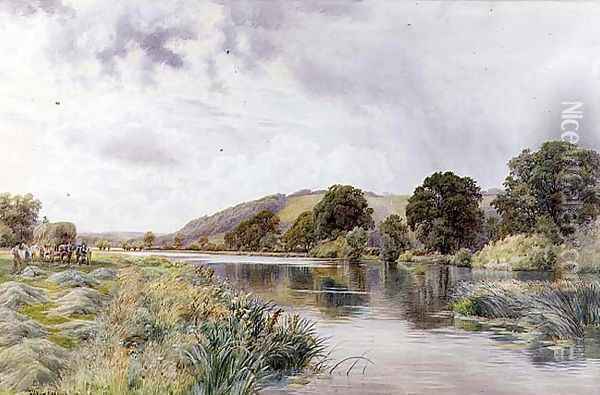 Haymaking, 1884 Oil Painting - William Bradley