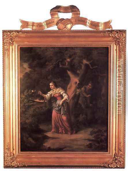 Series Szep Ilonka- I. Preying On 1866 Oil Painting - Soma Orlai Petrich