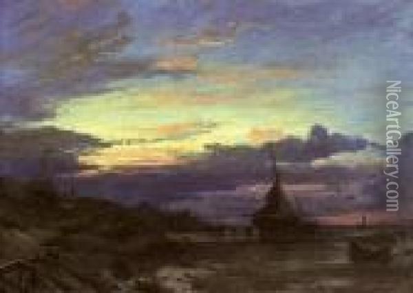 Sunrise On The Fife Coast Oil Painting - Samuel Bough