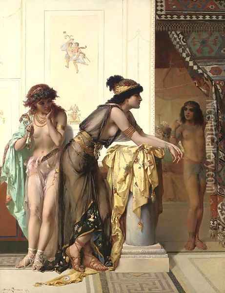 The dancing girls Oil Painting - Pierre Oliver Joseph Coomans