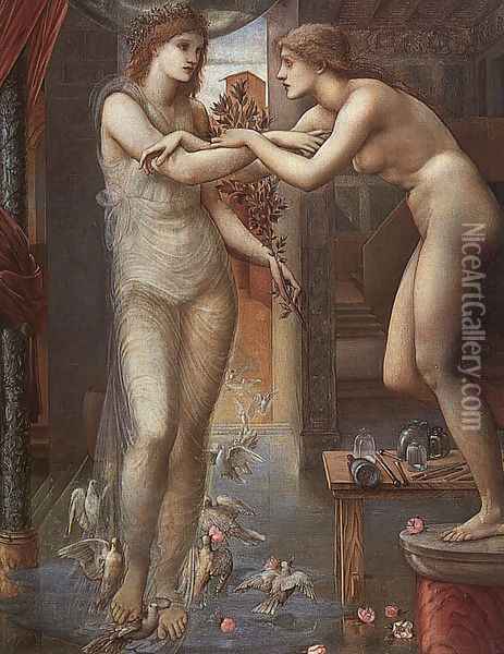 Pygmalion & the Image Oil Painting - Sir Edward Coley Burne-Jones