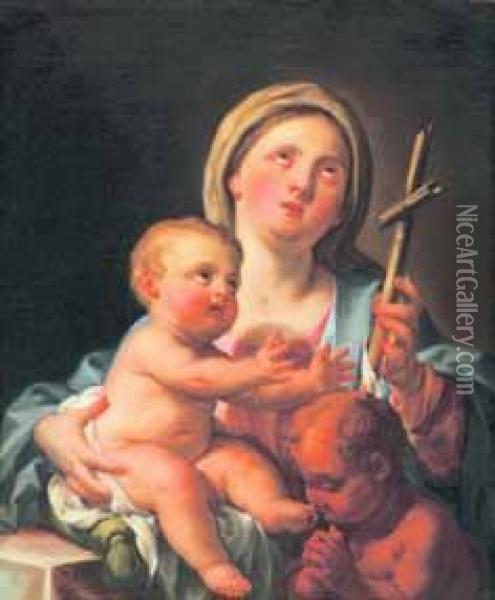 Madonna Con Bambino E San Giovannino Oil Painting - Francesco Trevisani