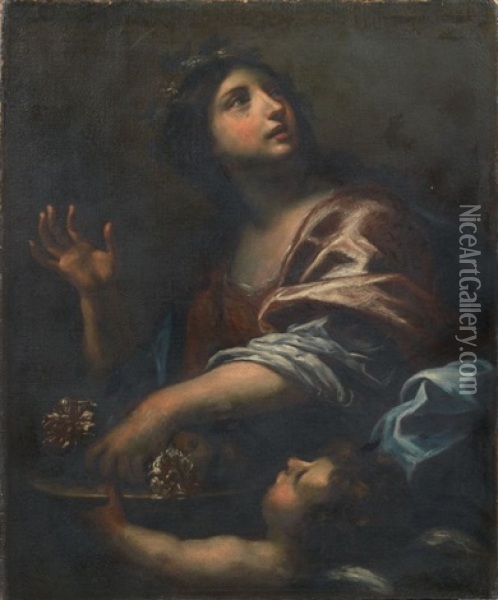 Santa Dorotea Con Angelo Oil Painting - Francesco Botti