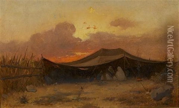 An Arab Encampment Oil Painting - Pavlo Prosalentis