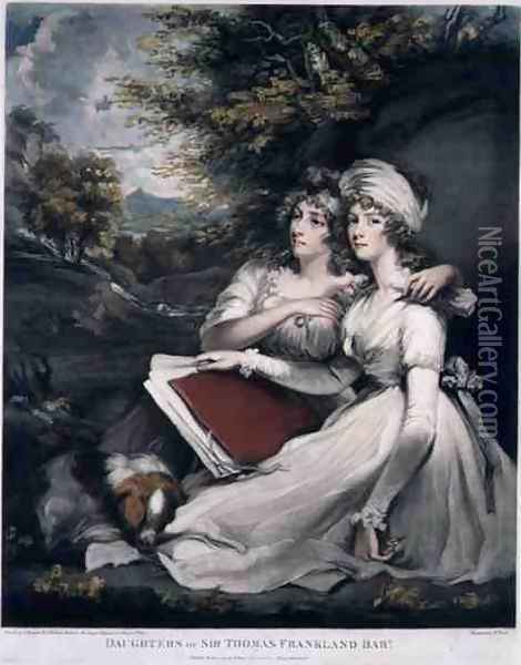 The Daughters of Sir Thomas Frankland Bart Oil Painting - John Hoppner