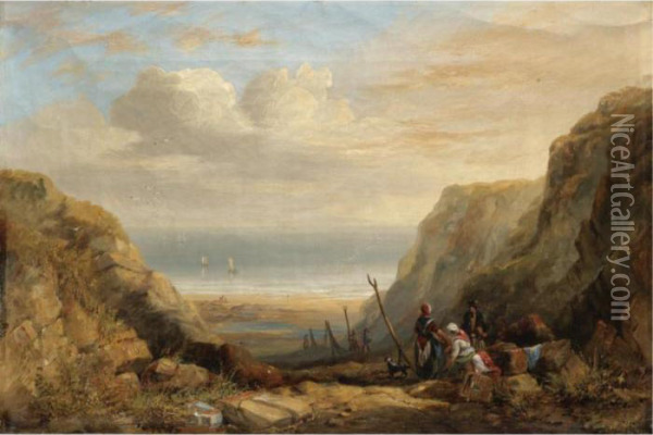 Pathway To The Sea Oil Painting - John Wilson Carmichael