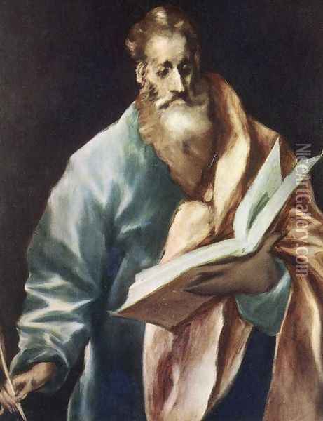 Apostle St Matthew 1610-14 Oil Painting - El Greco (Domenikos Theotokopoulos)