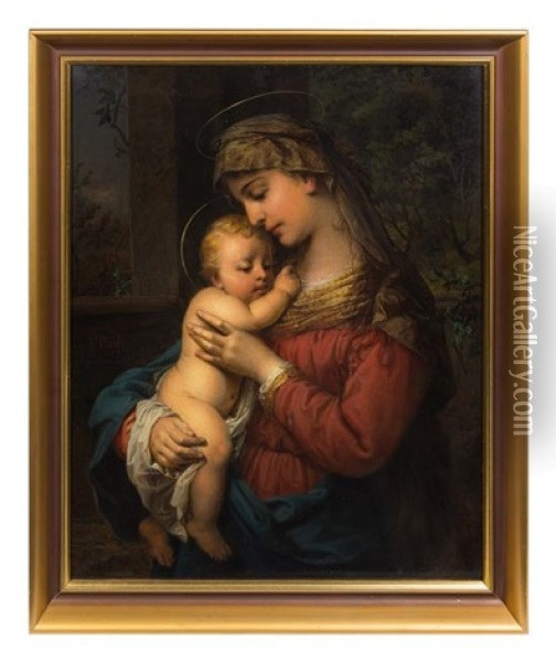 Madonna And Child Oil Painting - Franz Russ the Elder