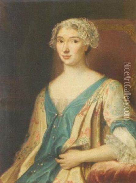 Femme A La Coiffe De Dentelle Oil Painting - Jean-Baptiste Guelard