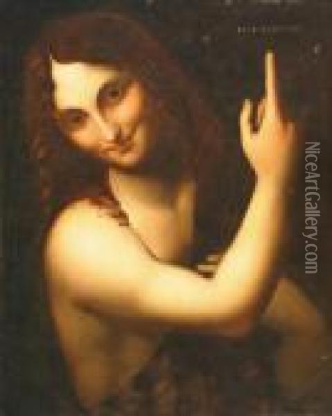 St. John The Baptist Oil Painting - Leonardo Da Vinci