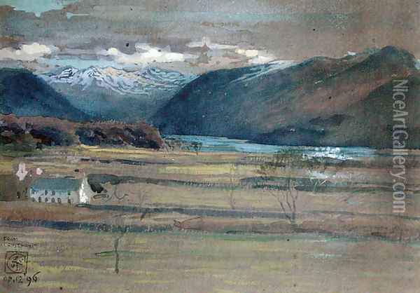 Derwent Water from Crosthwaite 1896 Oil Painting - Walter Crane