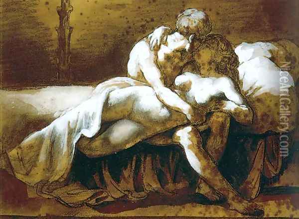 The Kiss Oil Painting - Theodore Gericault