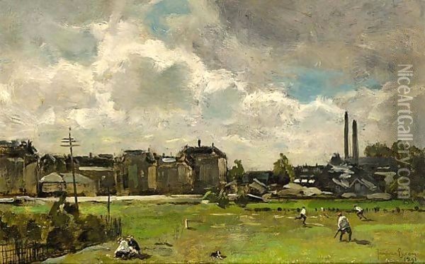 Het Oude Cricketveld Achter Het Rijksmuseum Oil Painting - Jan Van Essen