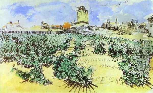 Haute colline 1888 Oil Painting - Vincent Van Gogh