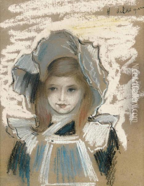 Portrait De Jeune Fille Oil Painting - Henri Lebasque