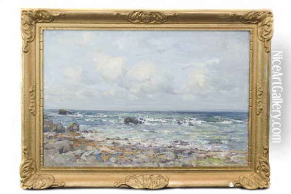 Ayrshire Coastline Oil Painting - Joseph Morris Henderson