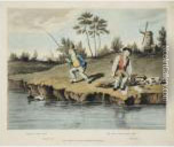 Delights Offishing Oil Painting - Francis Calcraft Turner