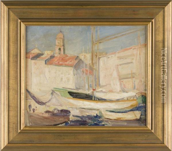 Martigues Oil Painting - Isabel Hickey