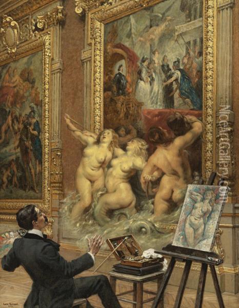 Les Joies De L'inondation (dans La Galerie Medicis) Oil Painting - Louis Beroud