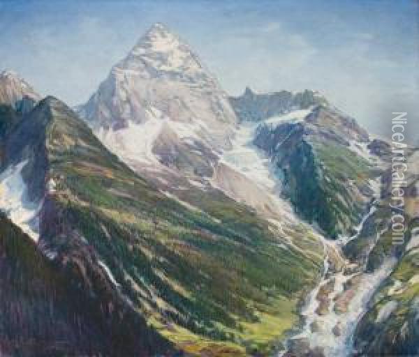 Mount Assiniboine, British Columbia, Canada Oil Painting - Henry Joseph Breuer