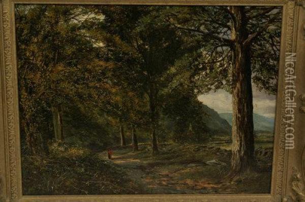 Vale Of Llanawst, Near Noth Wales Oil Painting - J. Lawrence Hart