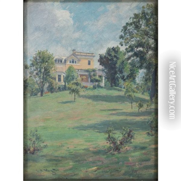 House In Cincinnati Oil Painting - Louis Charles Vogt