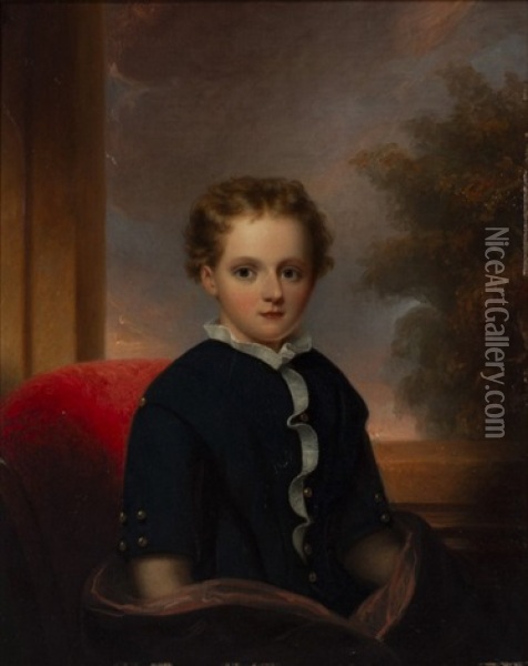 Portrait Of A Child Oil Painting - Frederick Randolph Spencer