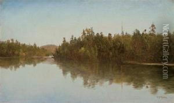 Saranac Lake Oil Painting - Homer Dodge Martin