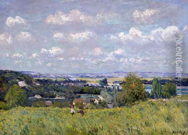 The Valley of the Seine at Saint-Cloud, 1875 Oil Painting - Alfred Sisley