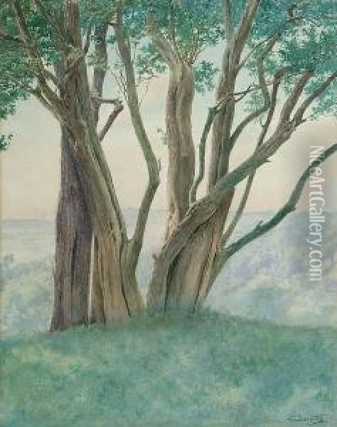 Box Trees Oil Painting - Charles Prosper Sainton