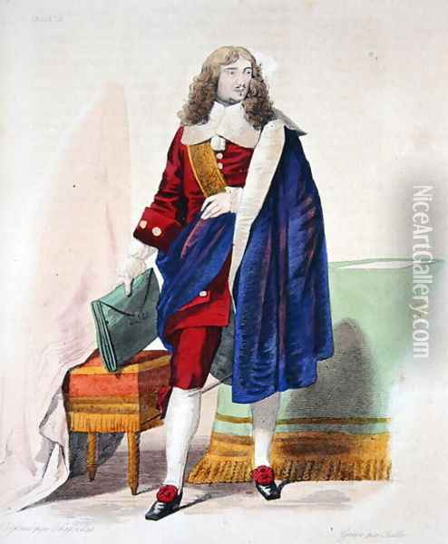 Jean-Baptiste Colbert de Torcy (1619-83), illustration from 'Le Plutarque Francais' Oil Painting - Charles Abraham Chasselat