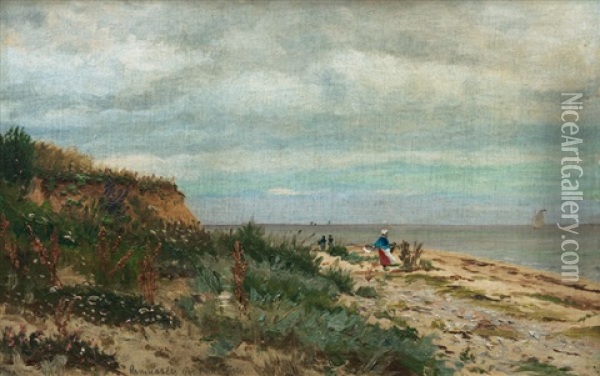 At The Baltic Sea Near Kellenhusen Oil Painting - Anton Asmussen