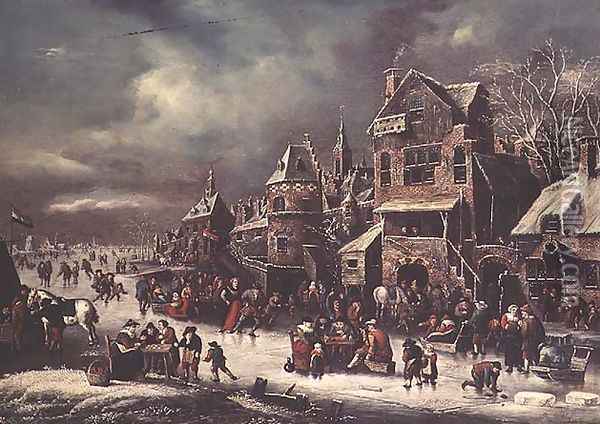 Winter Landscape Oil Painting - Rutger Verburgh